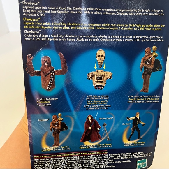 Vintage 2002 Star Wars Chewbacca Cloud City Capture Action Figure NEW Empire - Picture 3 of 13